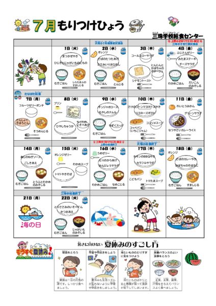 R７.７月給食センターもりつけのサムネイル