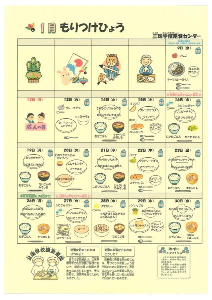 １月給食センター盛り付けのサムネイル